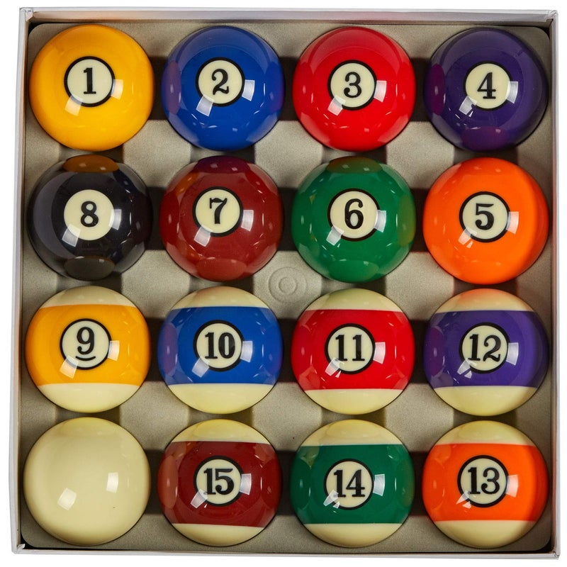 Collapsar AAA Grade Billiard Pool Table Billiard Ball Set,2-1/4" Regulation Size Full of 16 Resin Billiard Balls(Several Styles Available) (Art Number with Black Circle Style) - Image 1